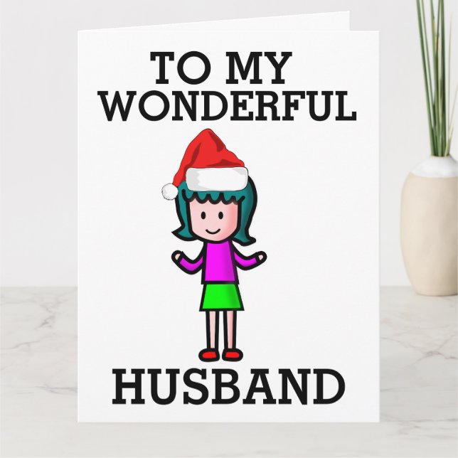 A MI MARAVILLOSA TARJETA DE NAVIDADES DE ESPOSO (Anverso)