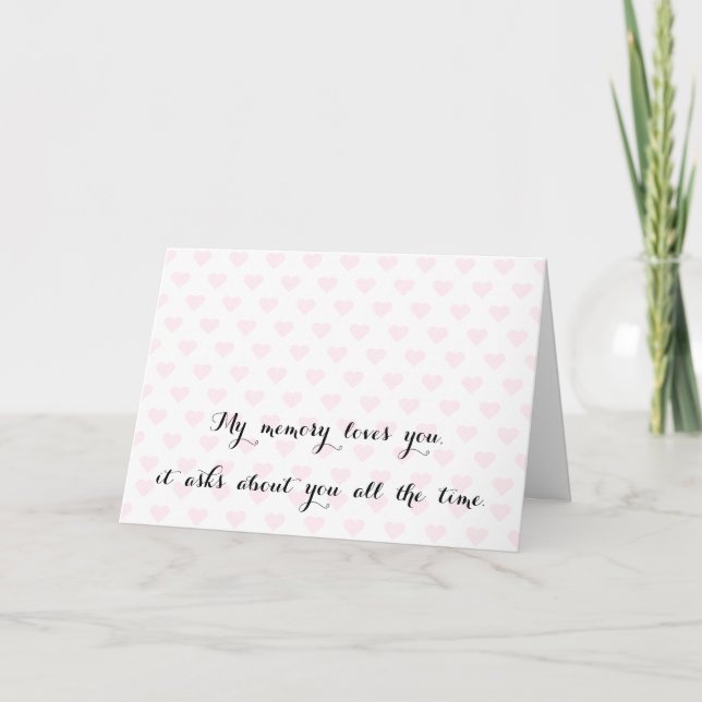 A mi memoria le encanta. Elegante Tarjeta De Cita  (Anverso)
