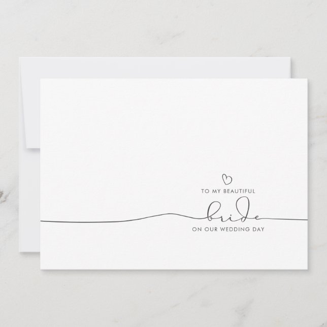 A Mi Novia En Nuestro Día De Boda Un Mensaje Agrad (Anverso)