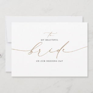 A mi novia en nuestro día de bodas elegante