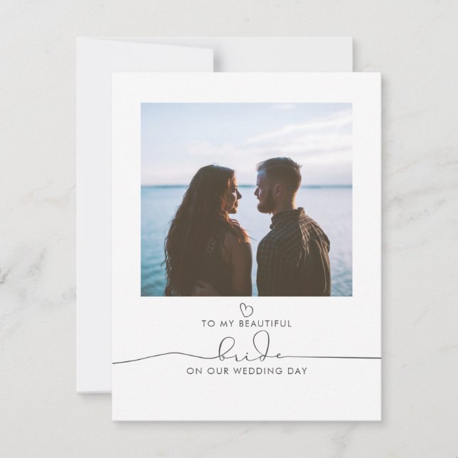 A Mi Novia En Nuestro Mensaje De Fotos Del Día De  (Anverso)