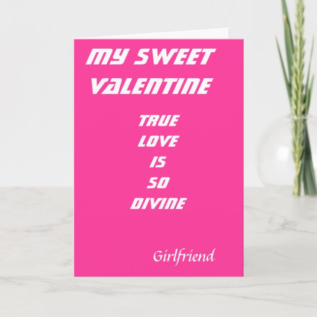A mi novia tarjetas de San Valentín románticas (Anverso)