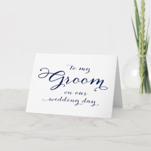 A mi novio en nuestra tarjeta de boda