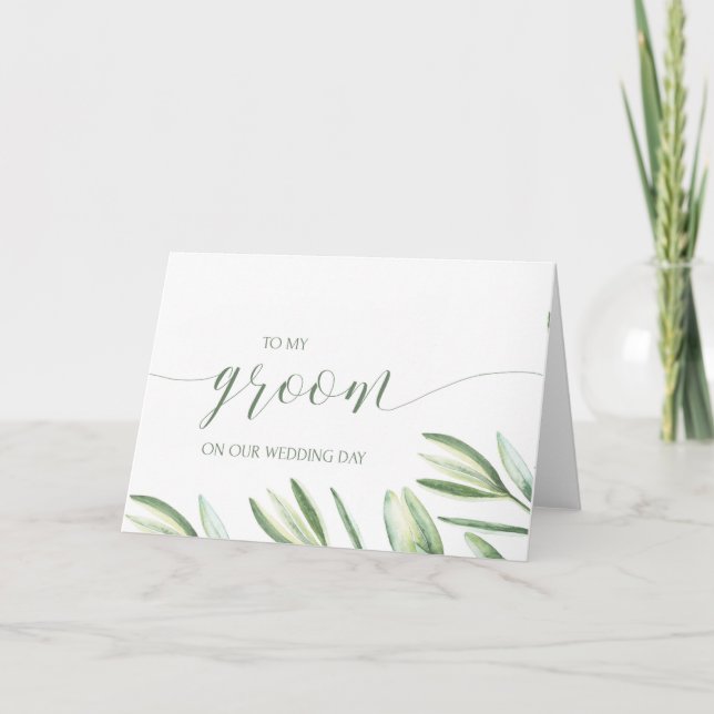 A mi novio en nuestra tarjeta de boda (Anverso)