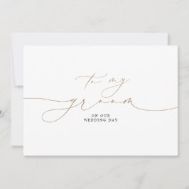 A mi novio en nuestro día de bodas elegante