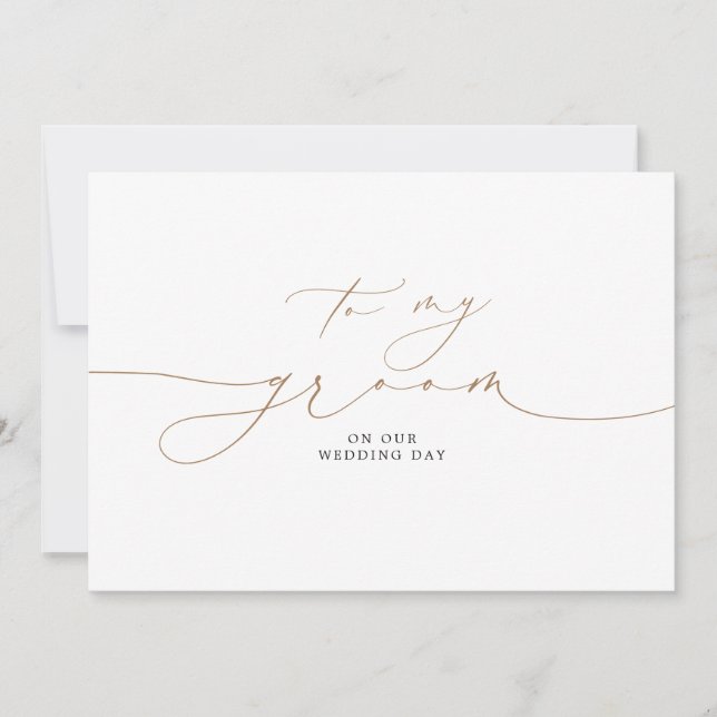 A mi novio en nuestro día de bodas elegante (Anverso)