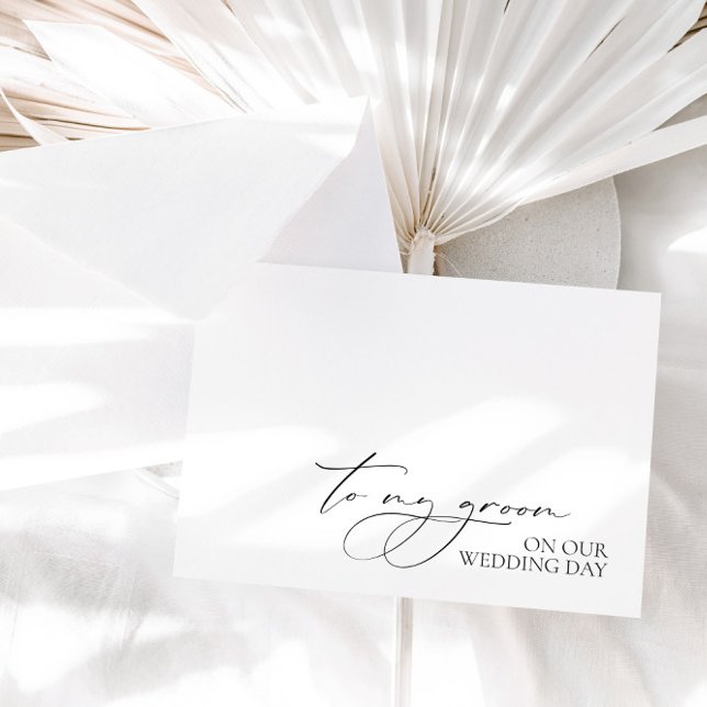 "A mi novio en nuestro día de bodas" Tarjeta de ma (Subido por el creador)