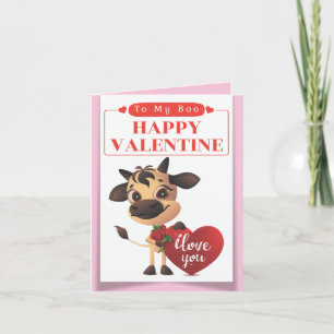 A mi novio, FELIZ VALENTINE   Tarjeta mediana