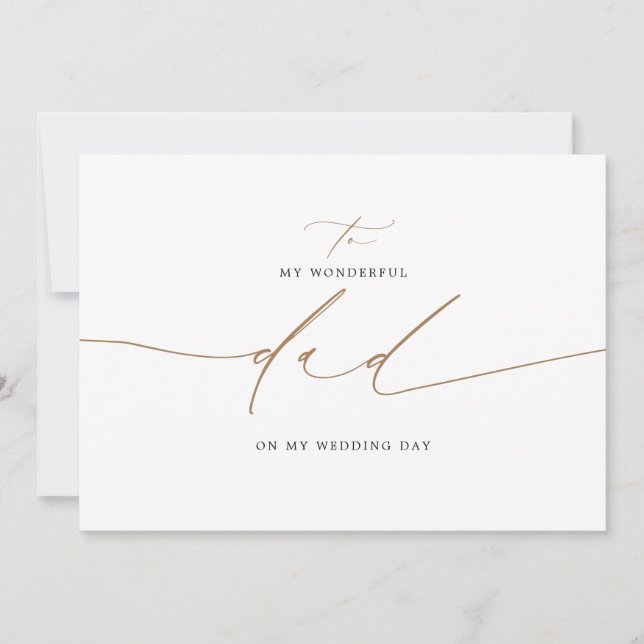 A Mi Papá En Mi Día De Matrimonio Elegante (Anverso)