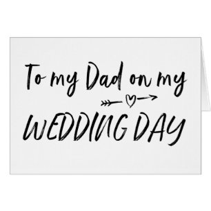 A mi papá en mi tarjeta del día de boda