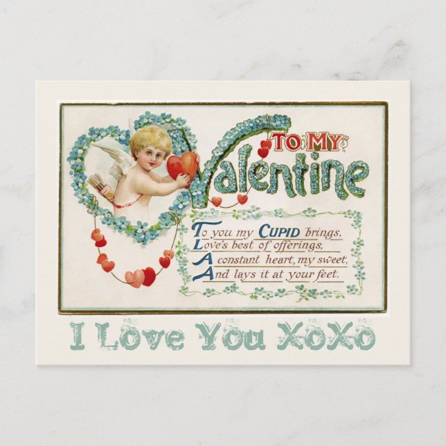 A mi postal del personalizado del Cupid de la (Anverso)