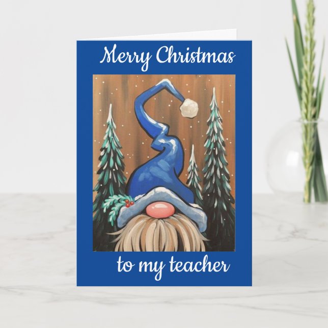 A MI **PROFESOR** EN TARJETA DE NAVIDAD (Anverso)