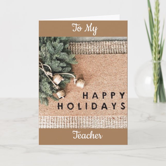 A MI **PROFESOR** EN TARJETA DE NAVIDADES (Anverso)