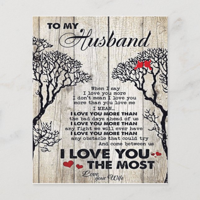 A mi regalo de marido | Carta de marido encantador (Frente)