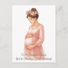 A mi Reina embarazada - Elegante postal de vacacio