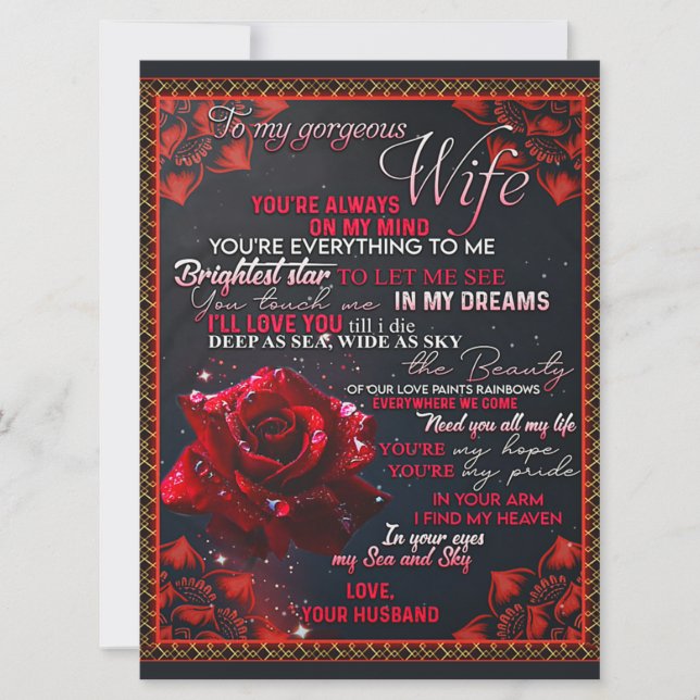 A mi Rosa esposa regalo de cumpleaños, regalo de p (Anverso)