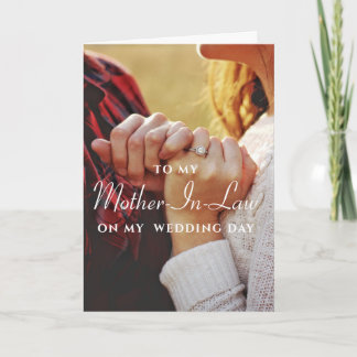 A mi suegra, tarjeta de Boda Minimalista