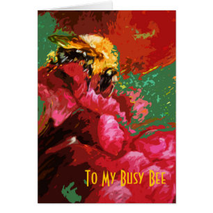 A mi tarjeta de abeja ocupada