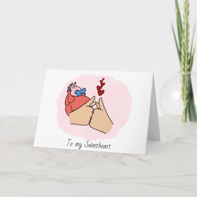 A mi tarjeta de amor ASL Valentine (Anverso)