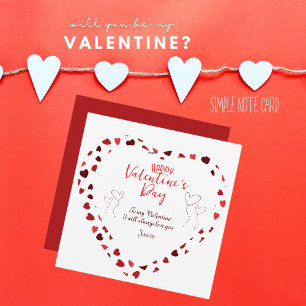 A mi tarjeta de San Valentín de amor con corazones