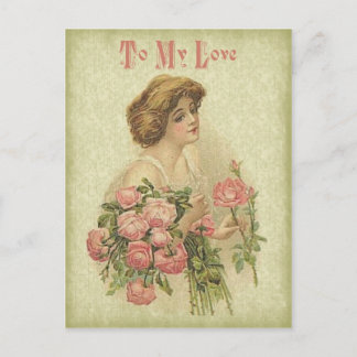 A mi tarjeta de San Valentín de amor vintage