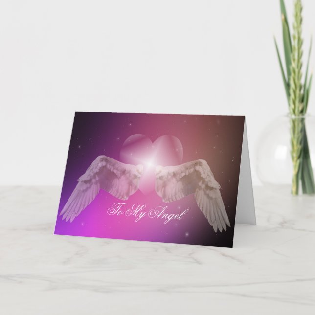 A mi tarjeta del día de San Valentín del ángel (Anverso)