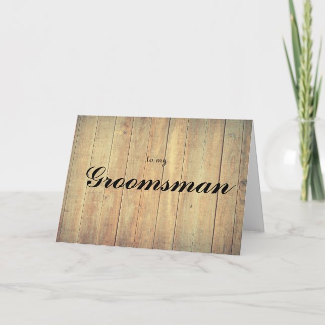 a mi tarjeta Groomsman (Anverso)