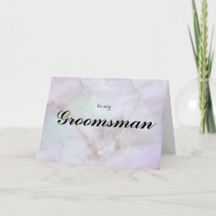 a mi tarjeta Groomsman