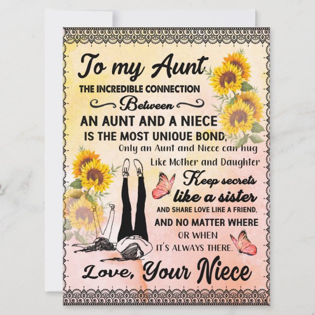 A Mi Tía Regalo, Regalo De Girasol De Grecia (Anverso)