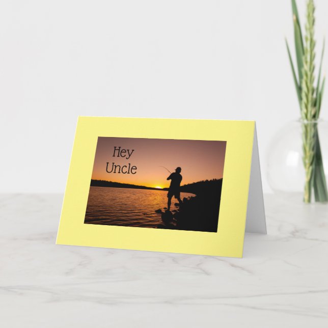 A MI "TÍO" EL PESCADOR EN **CUMPLEAÑOS** TARJETA (Anverso)