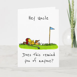 A MI *TÍO GOLFING* EN TU TARJETA DE CUMPLEAÑOS