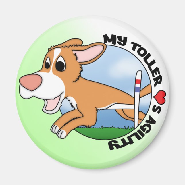 A mi Toller le encanta el imán Agility (Frente)