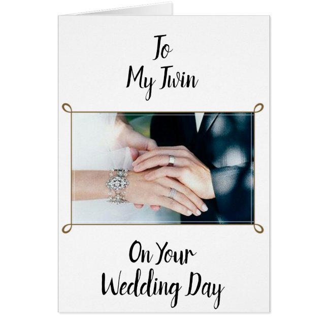 A MI ***TWIN*** EN TU **DÍA DE BODA*** (Frente)