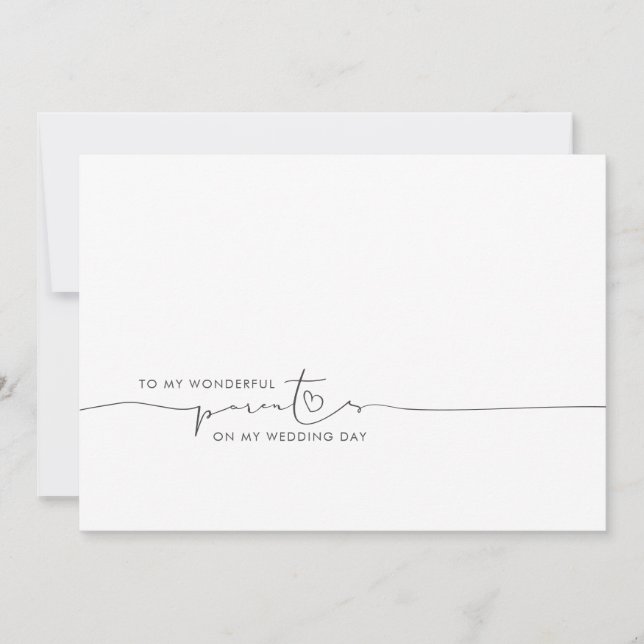 A Mis Padres Boda Buenos Días Mensaje (Anverso)