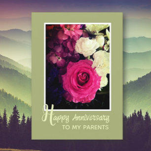 ¡A Mis Padres! Lograda tarjeta de aniversario feli