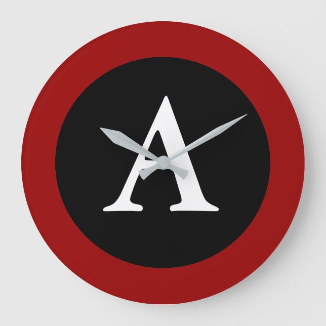 A: Monograma Un Gran Reloj De Pared Moderno (Anverso)