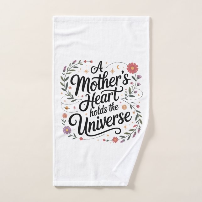 A Mother's Heart Holds The Universe (Toalla de mano)