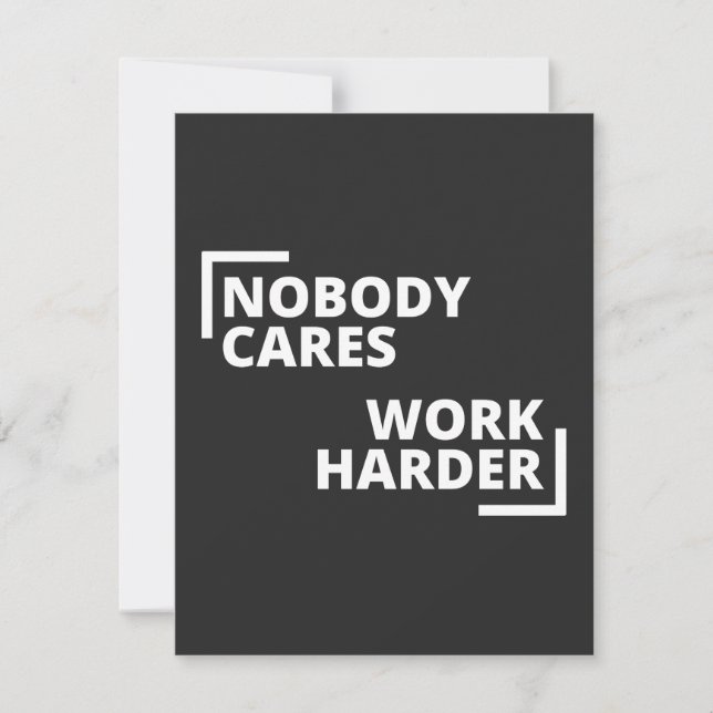 A nadie le importa más el trabajo (Anverso)