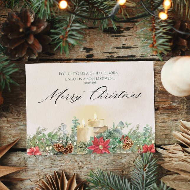 A nosotros un niño nace tarjeta de Navidades dobla (Subido por el creador)