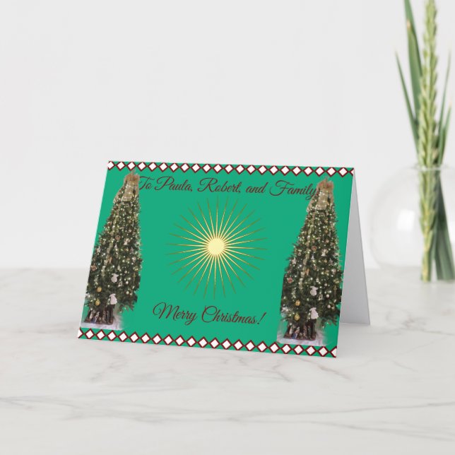 A nuestra hija y familia, Feliz Tarjeta de Navidad (Anverso)