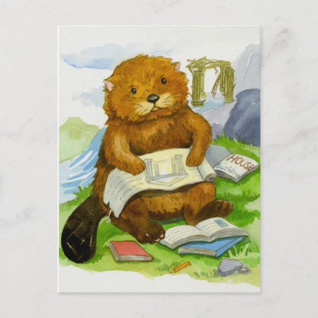 A Otter le encanta leer la postal (Anverso)