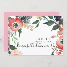 a personalizar invitación de señorita de honor