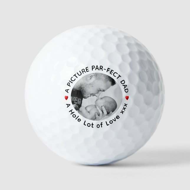 "A Picture Par-fect Dad" Bolas de golf personaliza (Anverso)