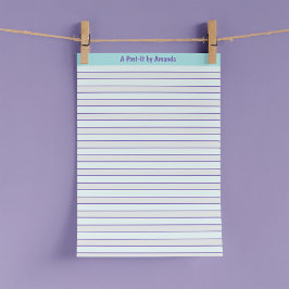 A por "Su nombre" Plantilla de notas Post-it®