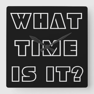 ¿A qué hora es? Divertido Reloj blanco negro pregu