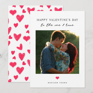 A quien amo la tarjeta de foto de San Valentín de 