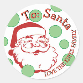 A SANTA DE LA ETIQUETA DE NAVIDADES FAMILIARES PER