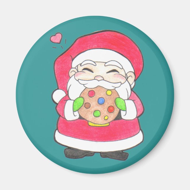 A Santa le encanta el imán de las cookies (Frente)