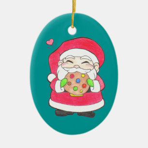 A Santa le encanta el ornamento de las cookies