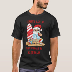 A Santa le encantan los Navidades de la camiseta d